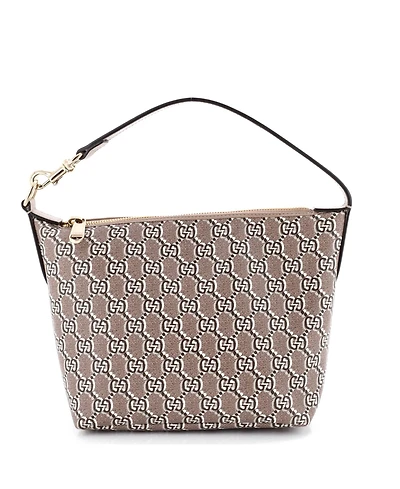 Pre-Owned Gucci Super Mini Ophidia Zip Shoulder Bag Gg Shadow Coated Canvas