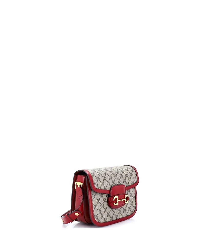 Pre-Owned Gucci Small Horsebit 1955 Shoulder Bag Gg Coated Canvas with Leather