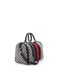 Pre-Owned Gucci Medium Vintage Web Boston Bag Gg Canvas