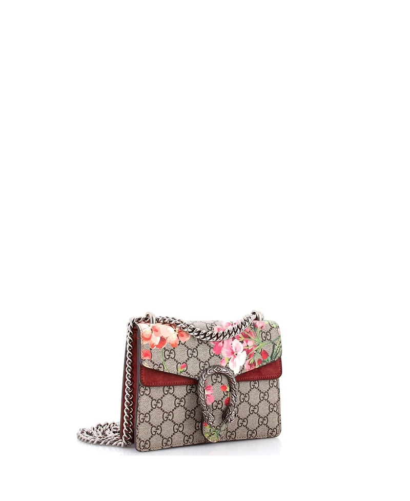Pre-Owned Gucci Mini Dionysus Bag Blooms Print Gg Coated Canvas