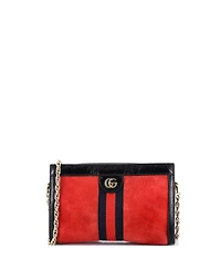 Pre-Owned Gucci Small Ophidia Chain Shoulder Bag Suede