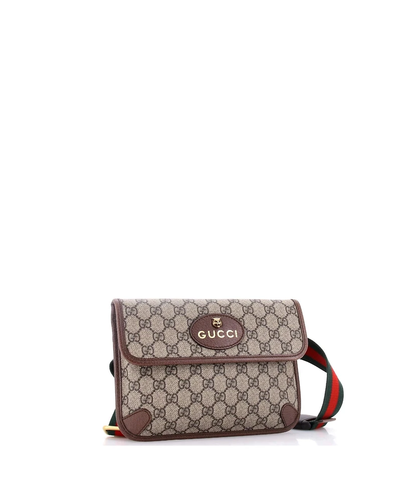 Pre-Owned Gucci Neo Vintage Flap Belt Bag Gg Coated Canvas