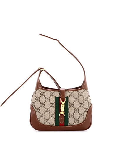 Pre-Owned Gucci Mini Jackie 1961 Hobo Gg Coated Canvas