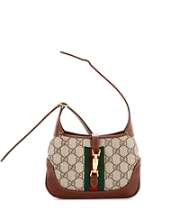 Pre-Owned Gucci Mini Jackie 1961 Hobo Gg Coated Canvas