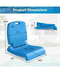 Sugift Foldable Outdoor Pool Chair with Handle and Back Support