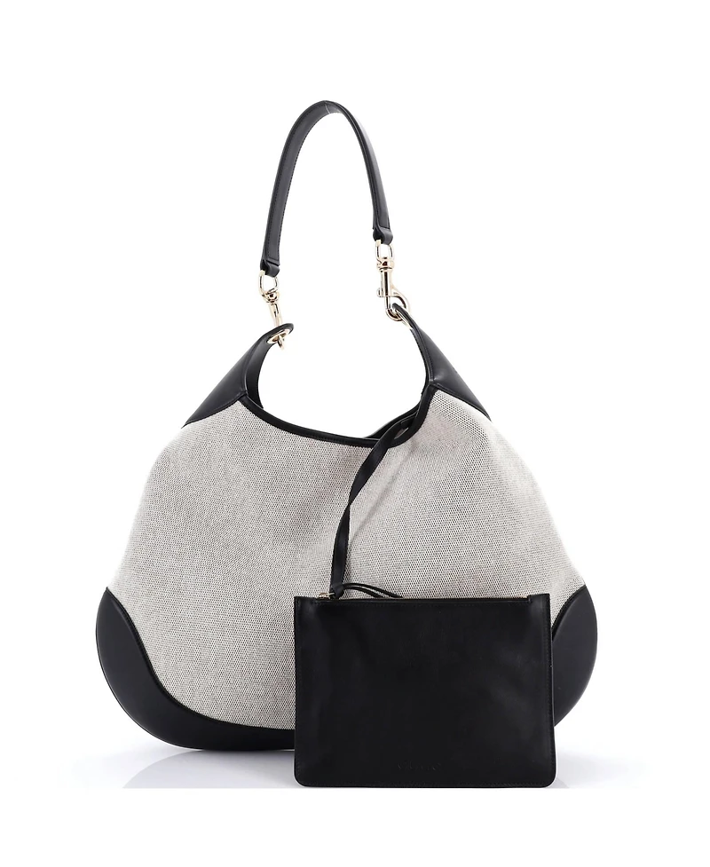 Pre-Owned Gucci Large B Shoulder Bag Canvas