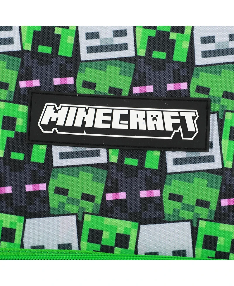 Minecraft Creepers 2-Piece 16"Premium Backpack and Lunch Box Set For School And Travel