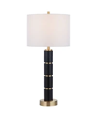 Possini Euro Design Possini Euro Rainier 30 1/2"H Faux Leather Column Table Lamp