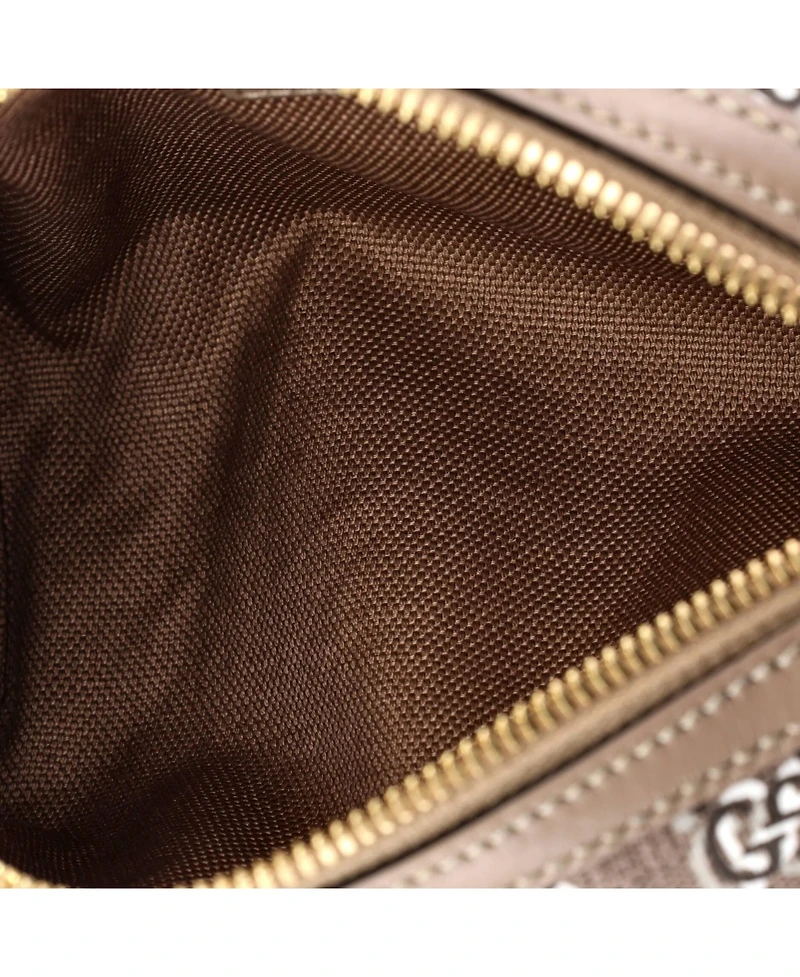 Pre-Owned Gucci Mini Cylindrical Shoulder Bag Gg Shadow Coated Canvas