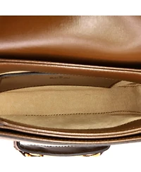 Pre-Owned Gucci Mini Horsebit 1955 Shoulder Bag Gg Coated Canvas with Leather