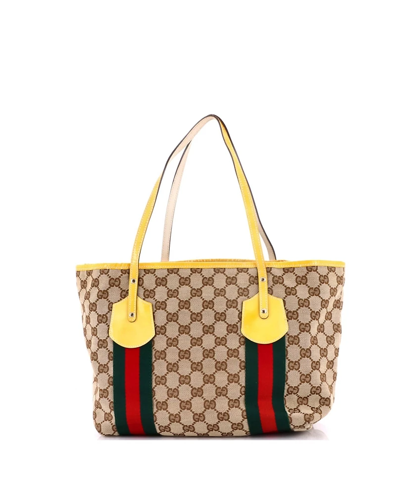 Pre-Owned Gucci Large Jolie Web Tote Gg Canvas