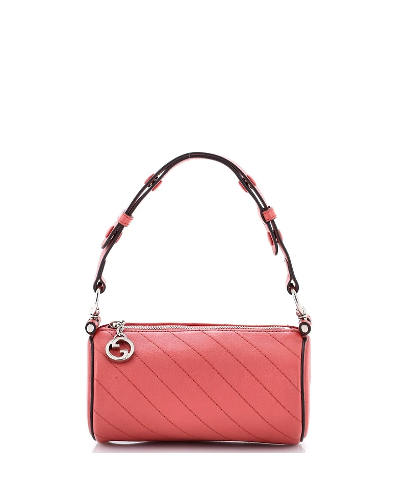 Pre-Owned Gucci Mini Blondie Shoulder Bag Diagonal Quilted Leather