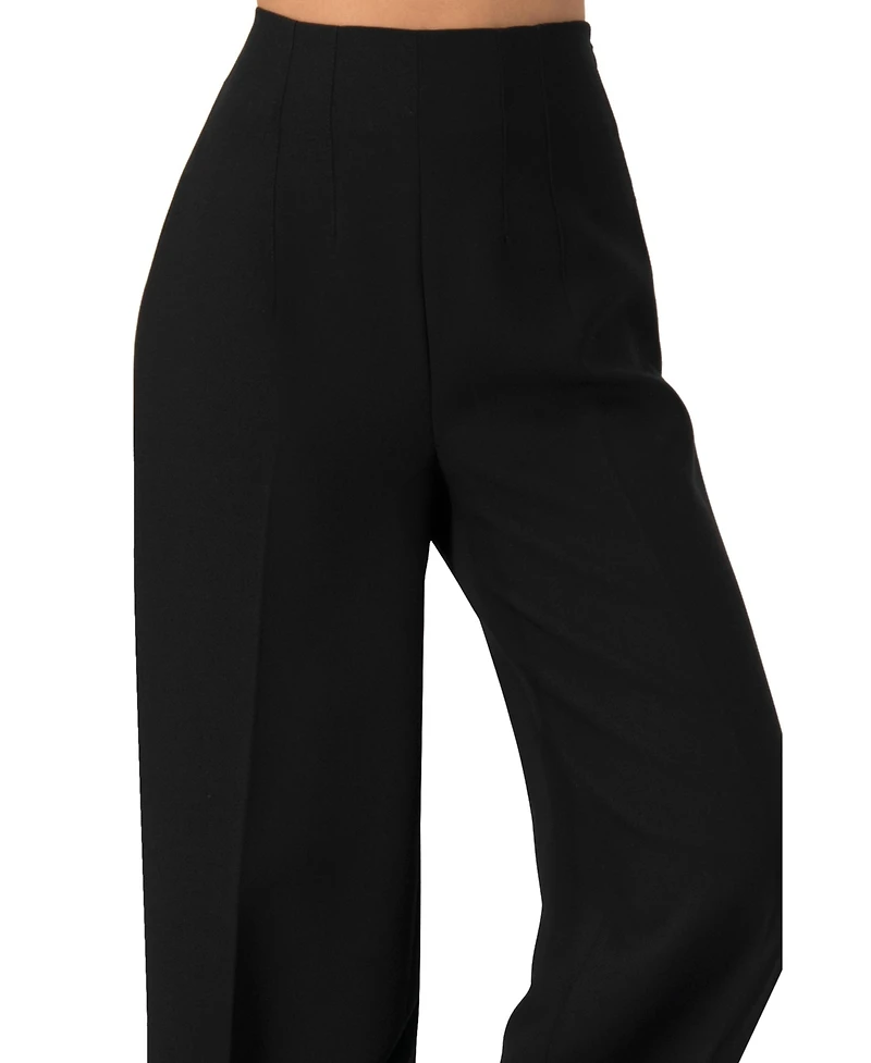 Ivonne Women's Plain Wide Leg Trousers