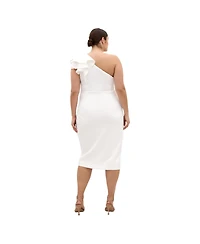City Chic Plus Milani One Shoulder Dress