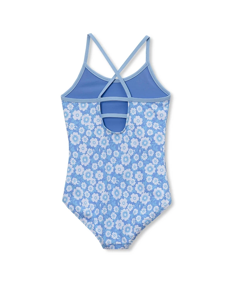 Lands' End Girls Chlorine Resistant Reversible One Piece Swimsuit