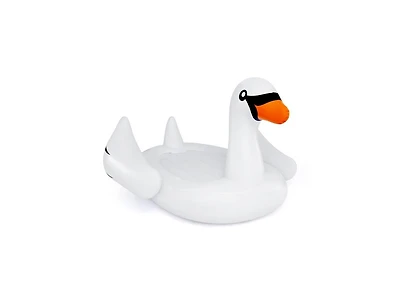 Hongge Giant Inflatable Swan Floating Island 4-Person Pool Float with 4 Cup Holders