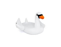 Hongge Giant Inflatable Swan Floating Island 4-Person Pool Float with 4 Cup Holders