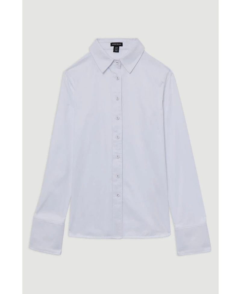 Karen Millen Women's Cotton Woven Buttoned Shirt