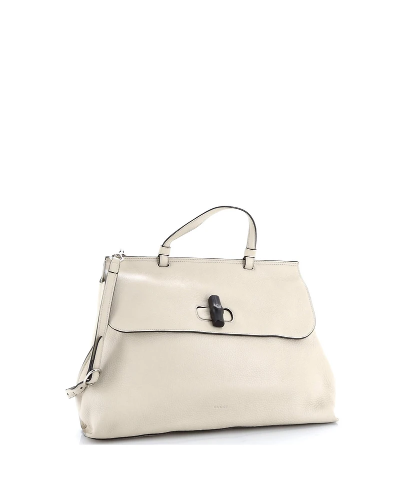 Pre-Owned Gucci Large Bamboo Daily Top Handle Bag Leather