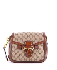 Pre-Owned Gucci Medium Lady Web Shoulder Bag Gg Canvas