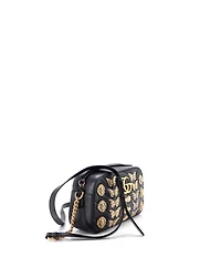 Pre-Owned Gucci Small Gg Marmont Shoulder Bag Embellished Matelasse Leather