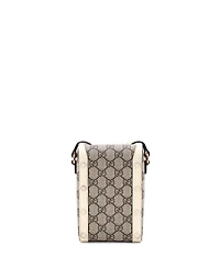 Pre-Owned Gucci Mini Horsebit 1955 Crossbody Bag Gg Coated Canvas with Leather