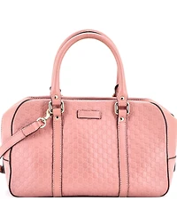 Pre-Owned Gucci Medium Convertible Top Handle Crossbody Bag Microguccissima Leather