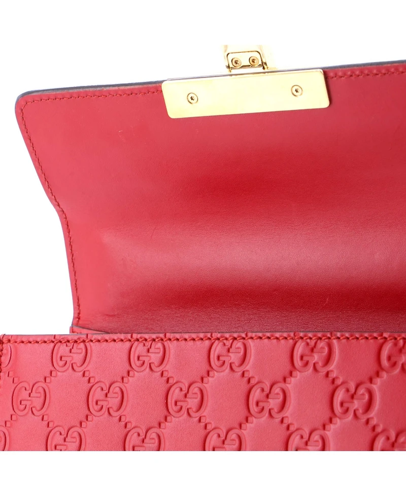 Pre-Owned Gucci Small Padlock Shoulder Bag Guccissima Leather