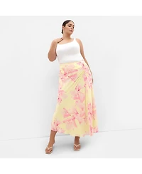 City Chic Women's Soiree Print Maxi Skirt