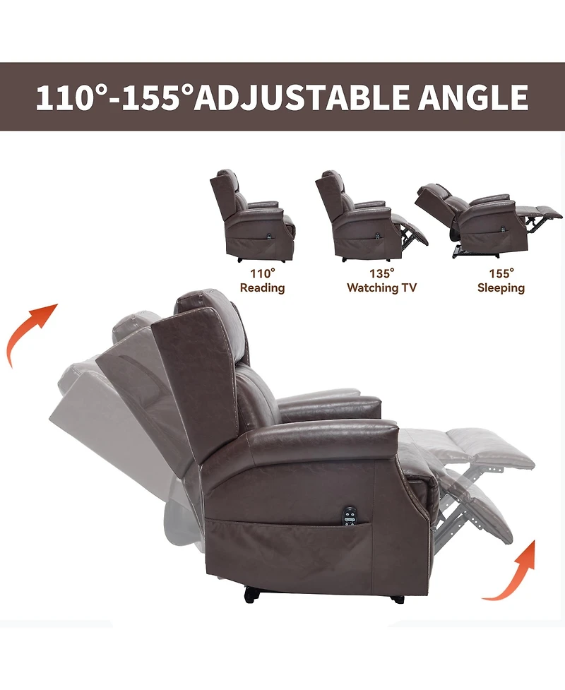 sumyeg Manual Recliner Chair with Heavy Duty Motion 8 Vibrating Nodes And 3 Massage Modes