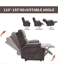 sumyeg Manual Recliner Chair with Heavy Duty Motion 8 Vibrating Nodes And 3 Massage Modes