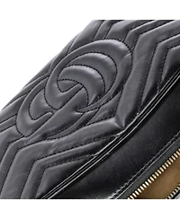 Pre-Owned Gucci Small Gg Marmont Shoulder Bag Matelasse Leather
