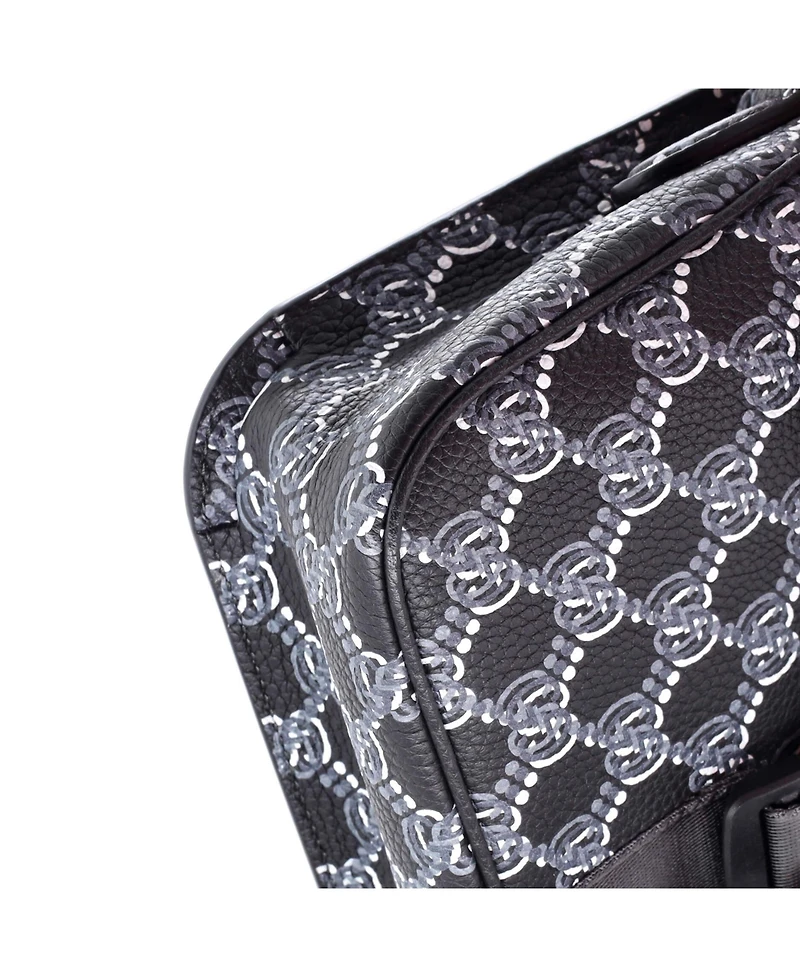 Pre-Owned Gucci Mini Front Buckle Crossbody Bag Gg Shadow Coated Canvas