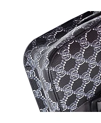 Pre-Owned Gucci Mini Front Buckle Crossbody Bag Gg Shadow Coated Canvas