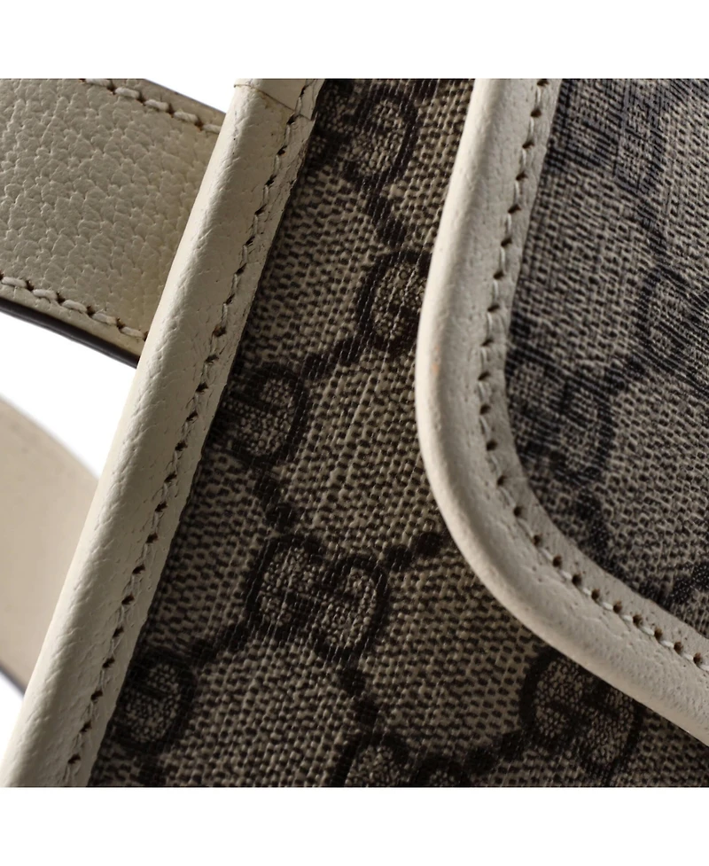 Pre-Owned Gucci Ophidia Flap Belt Bag Gg Coated Canvas with Leather