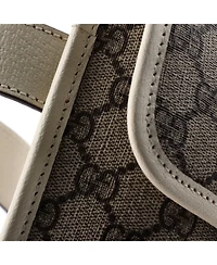 Pre-Owned Gucci Ophidia Flap Belt Bag Gg Coated Canvas with Leather