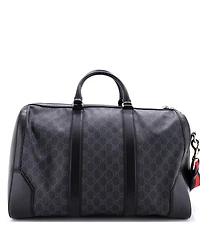 Pre-Owned Gucci Medium Convertible Duffle Bag Gg Coated Canvas