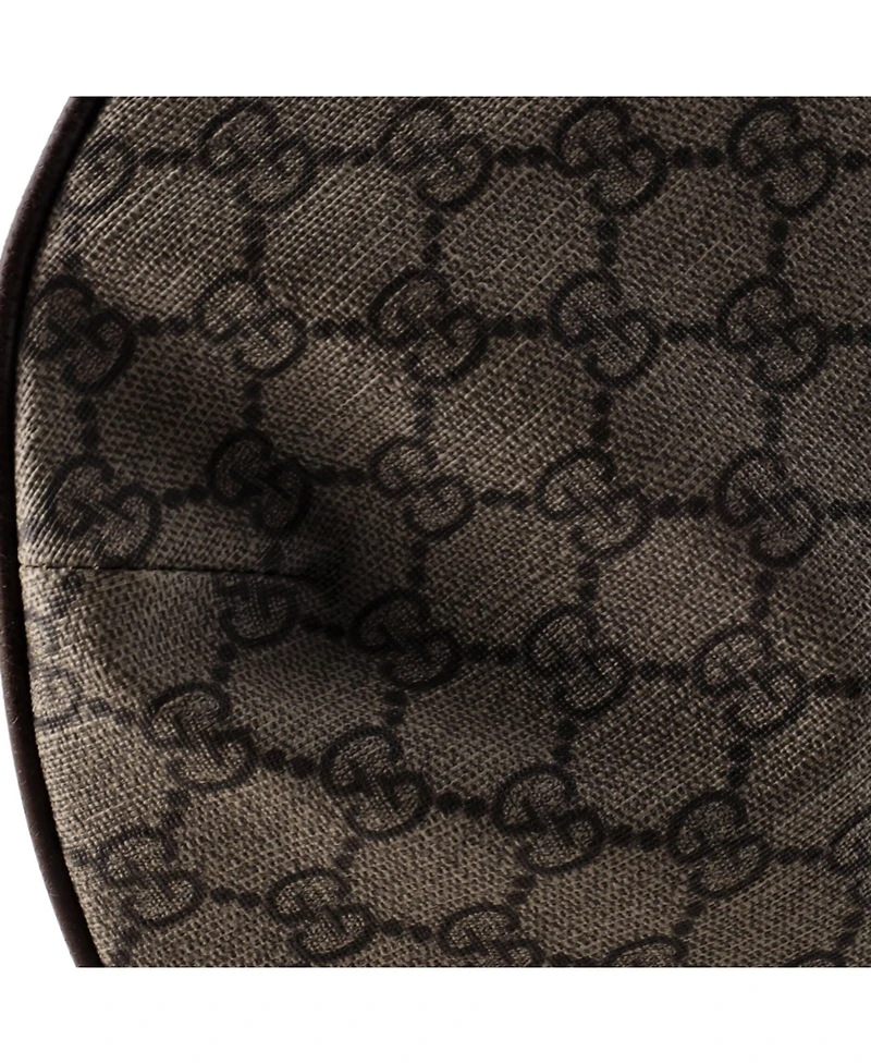 Pre-Owned Gucci Large Ophidia Half Moon Hobo Gg Coated Canvas