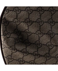 Pre-Owned Gucci Large Ophidia Half Moon Hobo Gg Coated Canvas