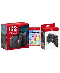 Nintendo Switch 2 Console with Kirby Air Riders and Pro Controller Bundle