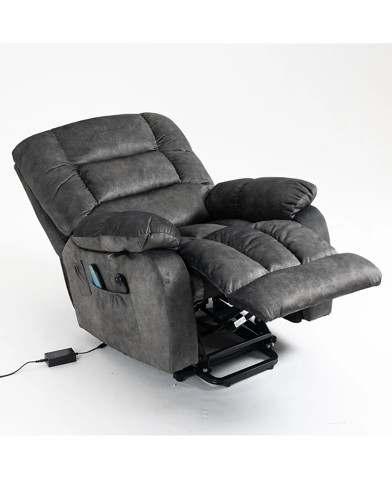 Boyel Living Velvet Power Lift Recliners with Heat & Massage, Lift Chair Relax Sofa Chair for Living Room