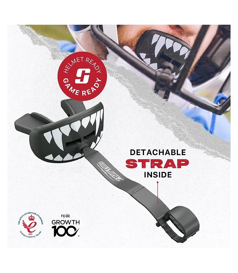 SafeJawz Extro Lip Guard Protector Mouthpiece with Detachable Strap for