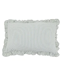 Saro Lifestyle Striped Ruffle Edge Decorative Pillow