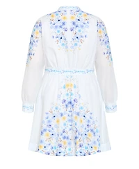 City Chic Women's Elia Blue Patrice Print Mini Dress