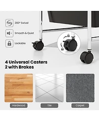 Sugift Nine Drawer Rolling Storage Cart with Metal Frame Organizer