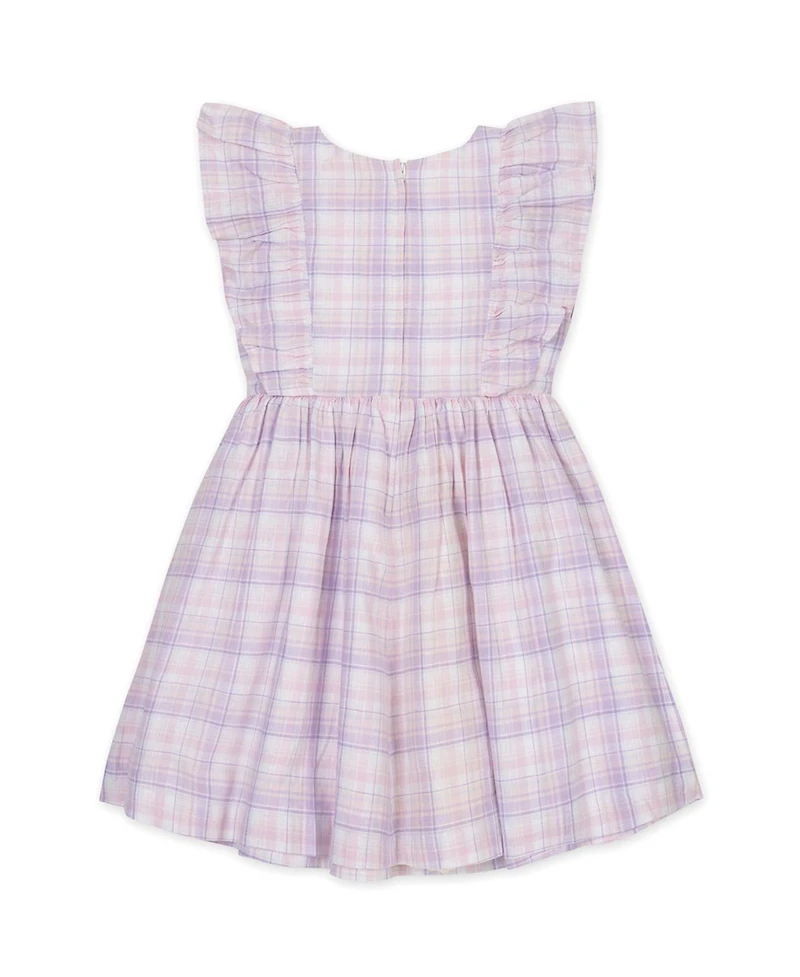 Hope & Henry Toddler Girls' Linen Flutter Sleeve Pinafore Dress