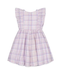 Hope & Henry Toddler Girls' Linen Flutter Sleeve Pinafore Dress
