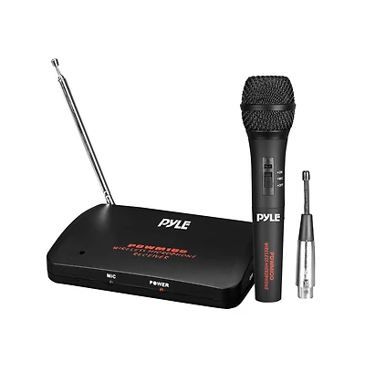 Pyle PDWM100 Dual Function Wireless/Wired Microphone System with Built-in Acoustic Pop Filter