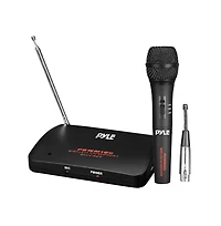 Pyle PDWM100 Dual Function Wireless/Wired Microphone System with Built-in Acoustic Pop Filter