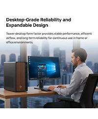 Hp OmniDesk Tower Desktop Intel Core Ultra 7 16GB Ram Intel Graphics 2TB Ssd Storage Windows 11 Pro